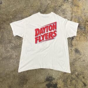 90S Spellout Graphic Tee Single Stitch Dayton Flyers Shirt